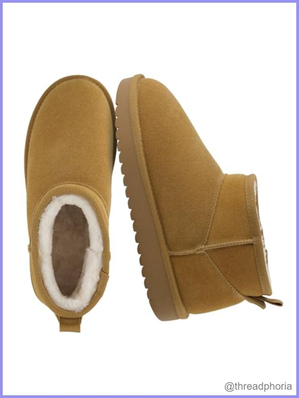 Womens Genuine Suede Ankle Boots Faux Fur Lined Memory Foam Pull On
